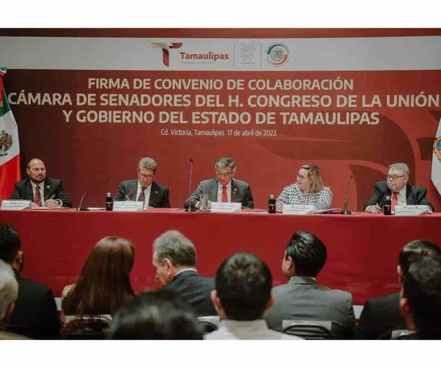 Capacitan a funcionarios: Firman convenio gobierno de Tamaulipas y Senado